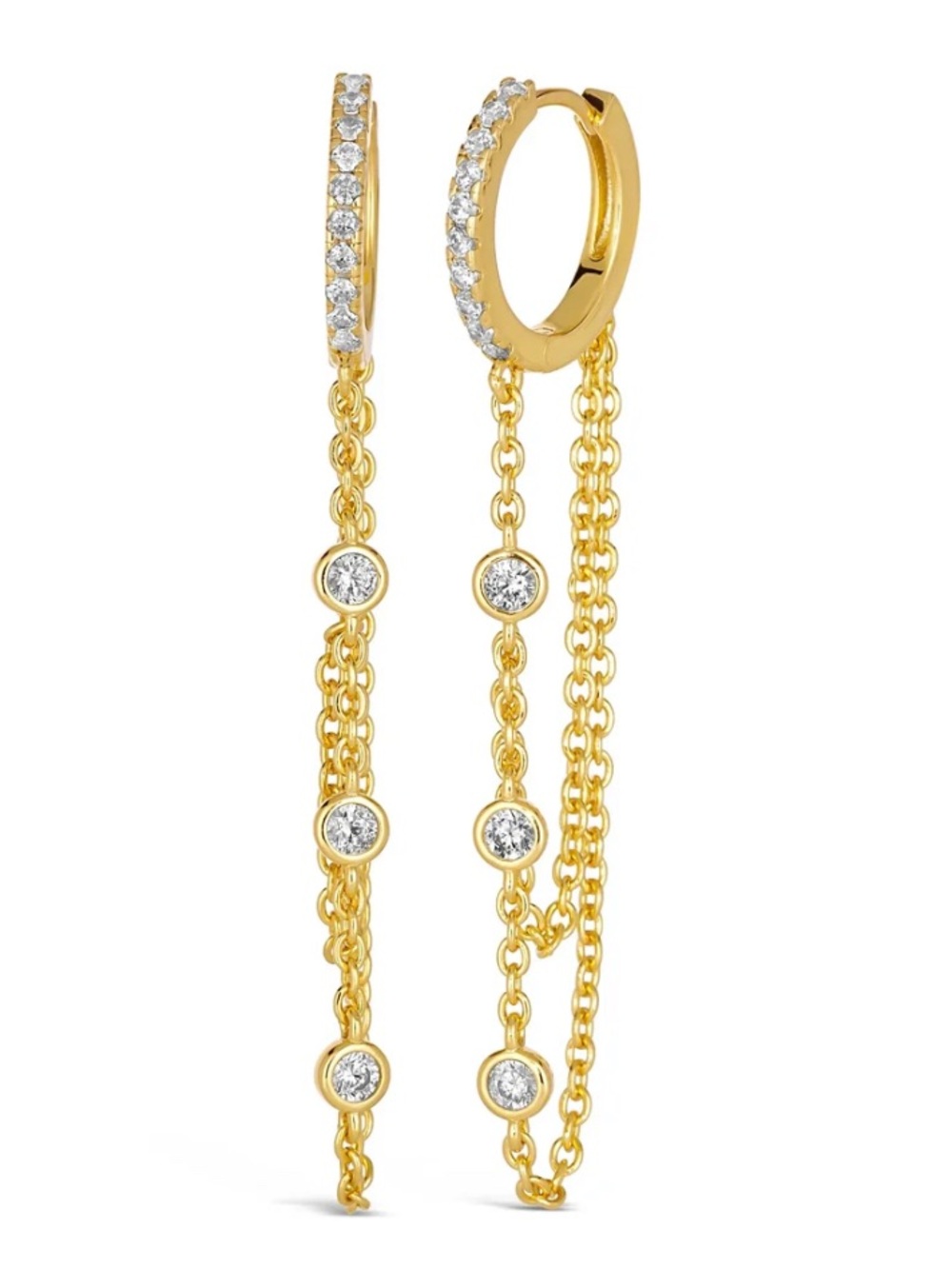 Anna Zuckerman Huggie Drop Earrings